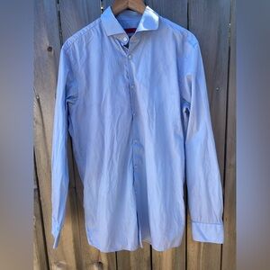 Hugo Boss Light Blue Sharp Fit Men's Dress Shirt - Button Front